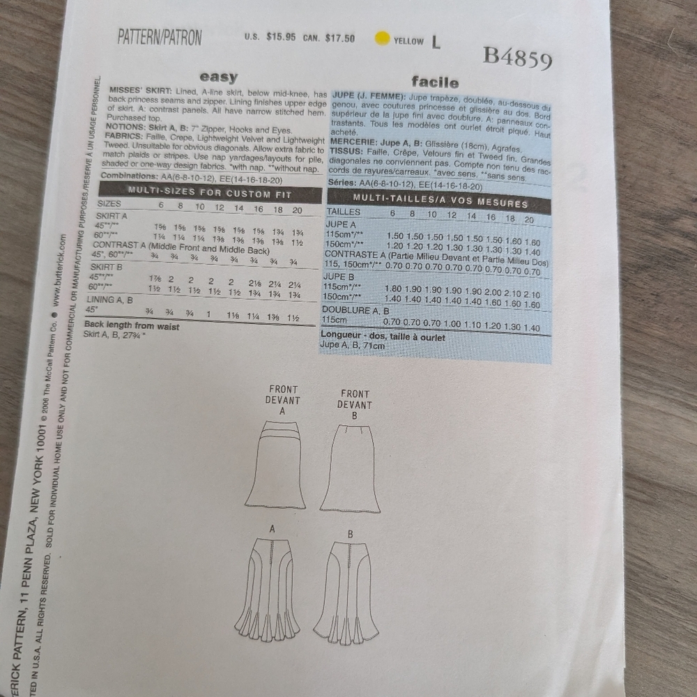 Butterick Pattern - Picture 2 of 2